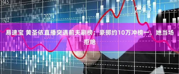 易速宝 黄圣依直播突遇前夫刷榜：豪掷约10万冲榜一，她当场拒绝